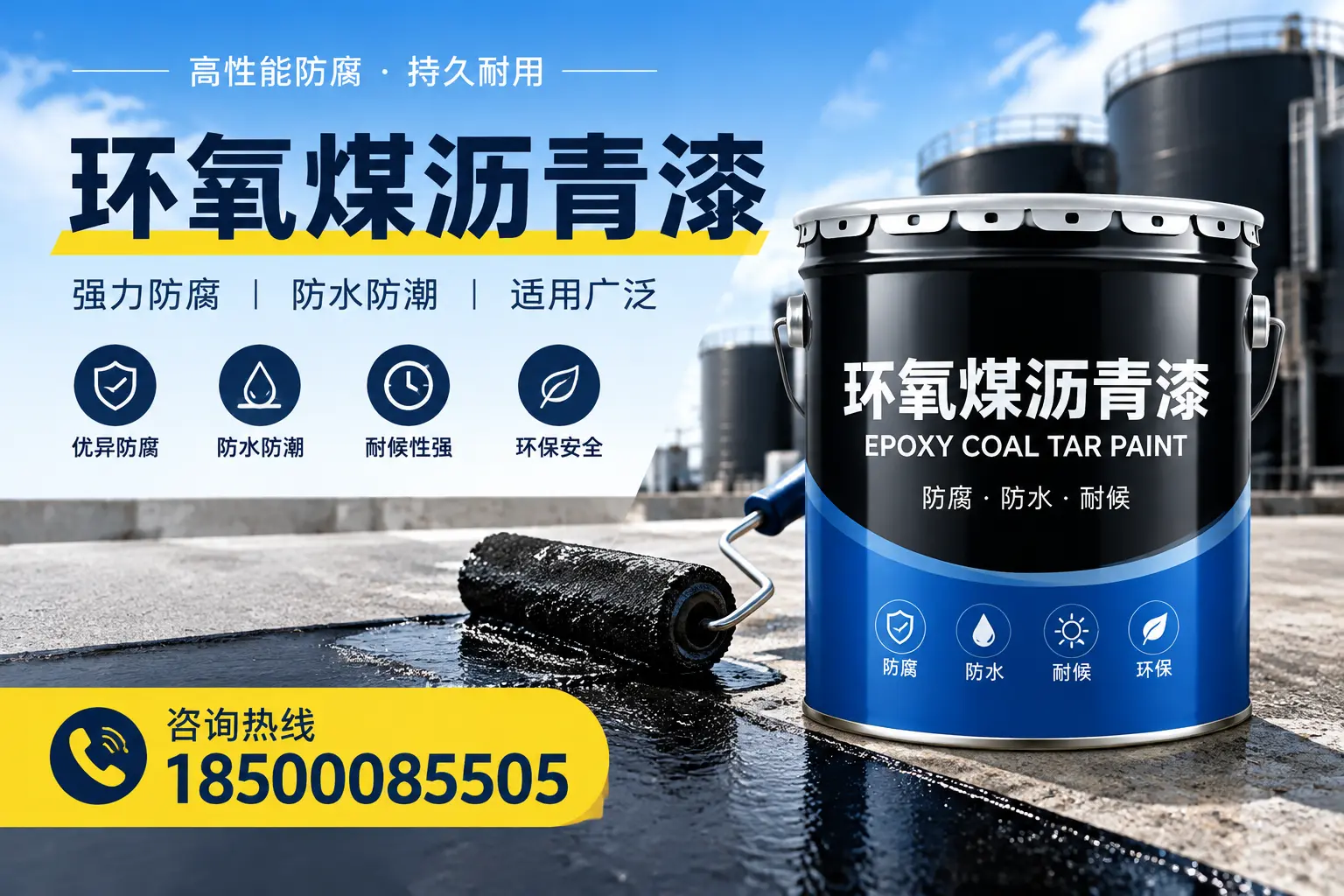 选择环氧煤沥青漆的五大理由，萍乡客户必知